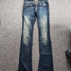 BKE Jean's. Distressed. 29x37.5 stretch